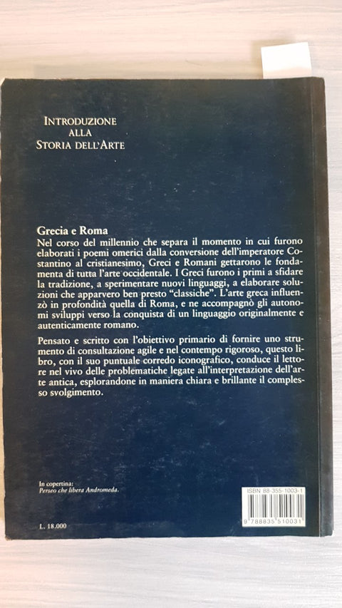 GRECIA E ROMA storia dell'arte SUSAN WOODFORD - LEONARDO - 1989 - EX LIBRIS