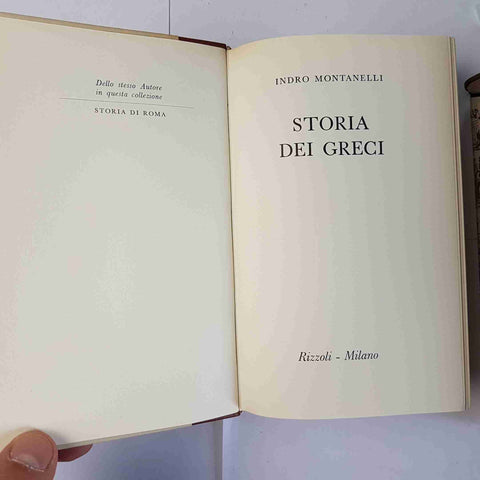 INDRO MONTANELLI 2 volumi STORIA DI ROMA + STORIA DEI GRECI 1967 RIZZOLI