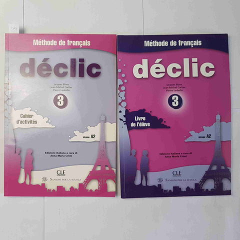 DECLIC 3 Methode de francais NO CD! sansoni CLE niveau A2 LIVRE + CAHIER