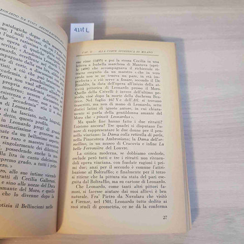 LEONARDO DA VINCI ARTISTA SCIENZIATO - MARCOLONGO - HOEPLI - 1950