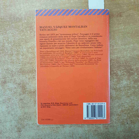 TATUAGGIO - MANUEL VAZQUEZ MONTALBAN - FELTRINELLI - 1993