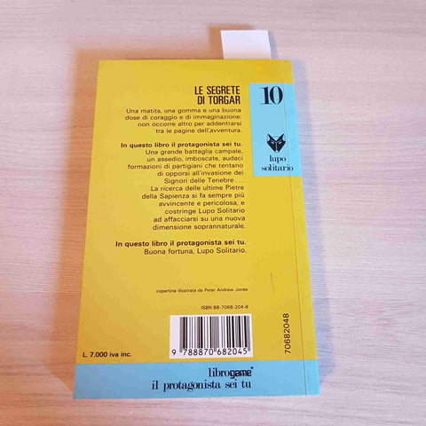 LE SEGRETE DI TORGAR lupo solitario 10 - JOE DEVER - LIBROGAME - 1989