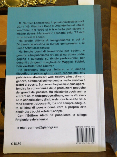 M. CARMEN LAMA - VERSO LA POESIA alla ricerca di senso 2010 ALETTI critica(