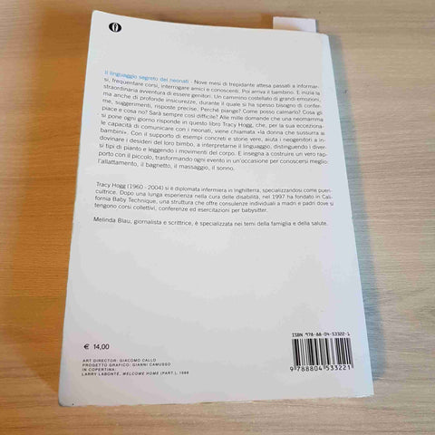 IL LINGUAGGIO SEGRETO DEI NEONATI - TRACY HOGG - MONDADORI - 2012