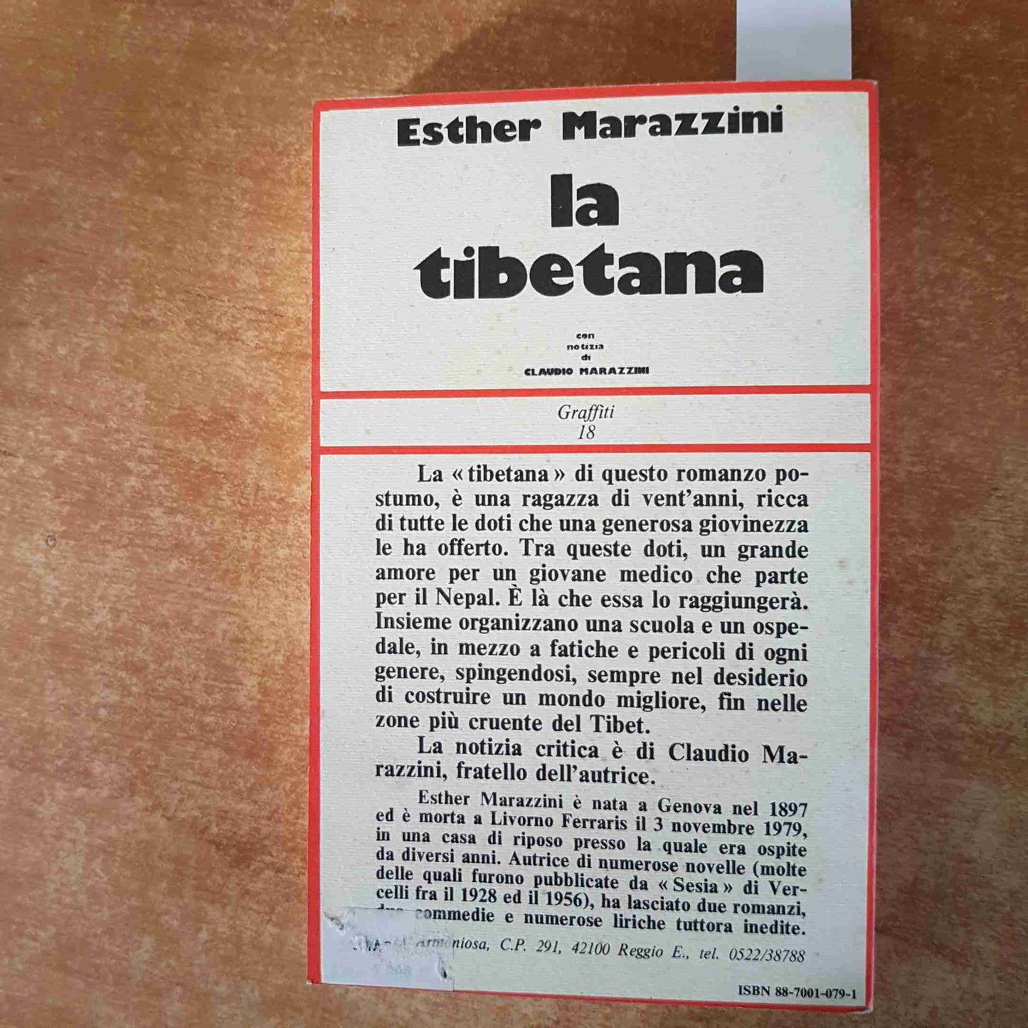 ESTHER MARAZZINI LA TIBETANA storia di una donna 1981 CITTA' ARMONIOSA 1°ediz.