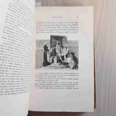 WALTER SCOTT ILLUSTRATO romanzo storico KENILWORTH - FERDINANDO GARBINI
