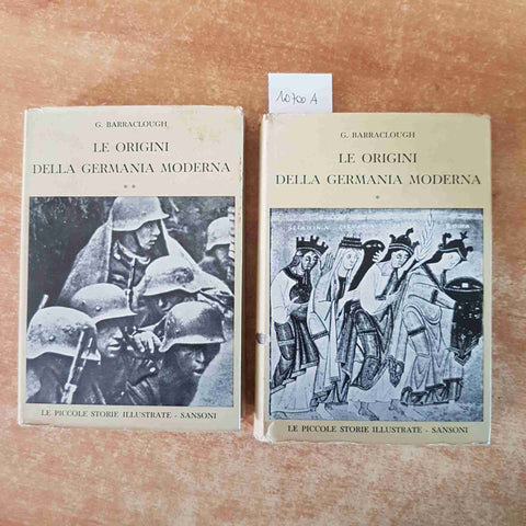 LE ORIGINI DELLA GERMANIA MODERNA 2 volumi BARRACLOUGH 1959 SANSONI illustrato
