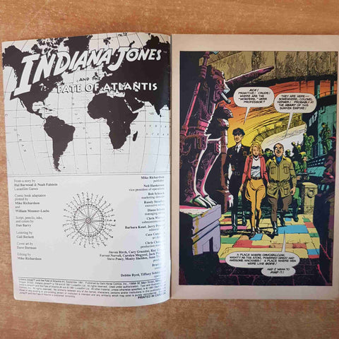 INDIANA JONES AND THE FATE OF ATLANTIS 4 DARK HORSE 1991 BARWOOD FALSTEIN