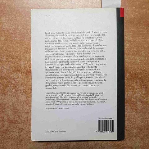 GIUDICI CONTRO le schedature dei servizi segreti GIANNI CIPRIANI 1994 ED RIUNITI