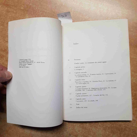 GIUDICI CONTRO le schedature dei servizi segreti GIANNI CIPRIANI 1994 ED RIUNITI