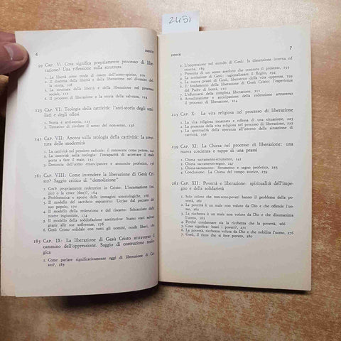 TEOLOGIA DELLA CATTIVITA' E DELLA LIBERAZIONE leonardo boff 1977 QUERINIANA