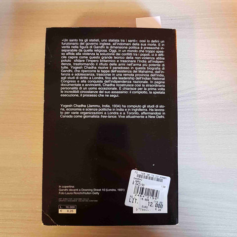 GANDHI IL RIVOLUZIONARIO DISARMATO - YOGESH CHADHA - MONDADORI - 2000