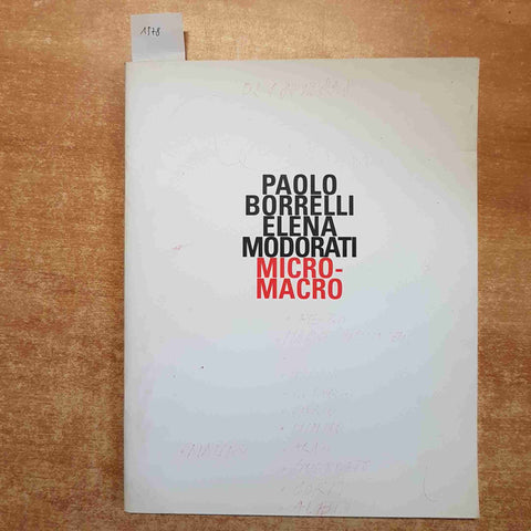 PAOLO BORRELLI ELENA MODORATI micro macro CATALOGO MOSTRA 2005 PALAZZO REZZONICO