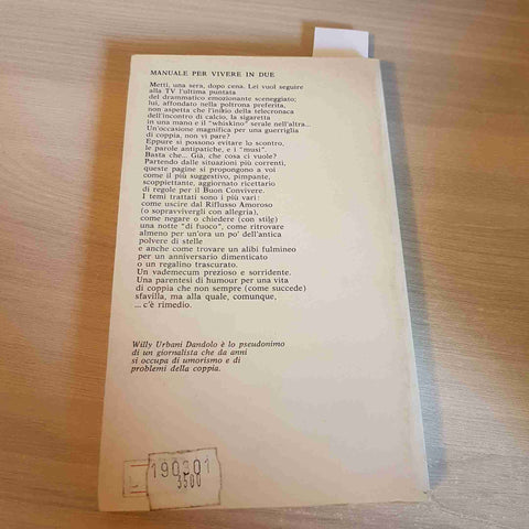 MANUALE PER VIVERE IN DUE rapporto di coppia URBANI DANDOLO AMZ MARIETTI 1975