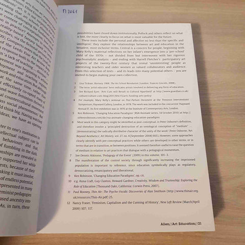 EDUCATION DOCUMENTS OF CONTEMPORARY ART - FELICITY ALLES - WHITECHAPEL - 2011