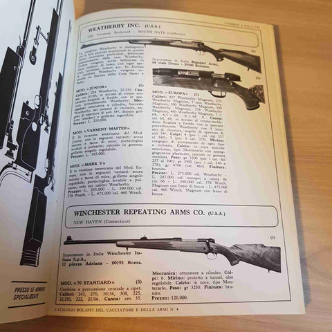 CATALOGO BOLAFFI DEL CACCIATORE E DELLE ARMI N.4 - ALBERTO IMERI - BOLAFFI -1972