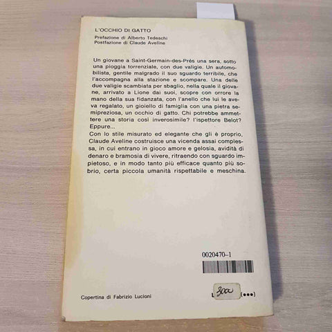 L'OCCHIO DI GATTO - CLAUDE AVELINE - MONDADORI - 1981