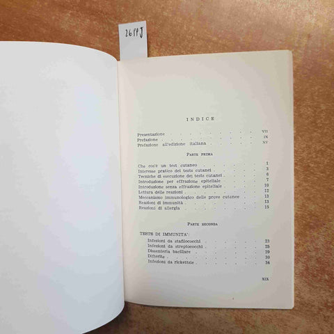 SAPER INTERPRETARE I TESTS CUTANEI diagnostica DARBON 1965 EDITRICE UNIVERSO