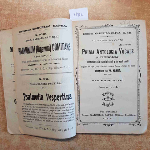 PRIMA ANTOLOGIA VOCALE liturgica 100 cantici sacri a tre voci FR. HAMMA capra