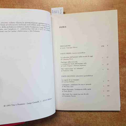 ANZIANI E COMUNITA' LA SFIDA DELLA TELEMATICA vita e pensiero 1993 LUIGI MONETA
