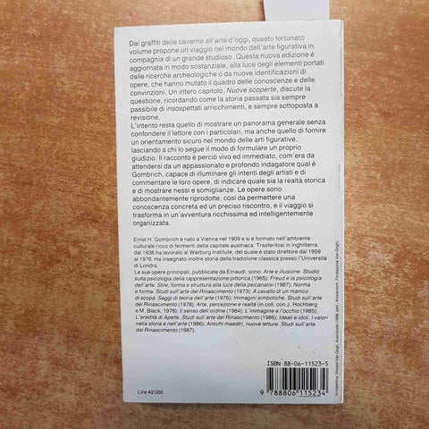 LA STORIA DELL'ARTE RACCONTATA DA ERNST H. GOMBRICH 1989 EINAUDI maria spaziani