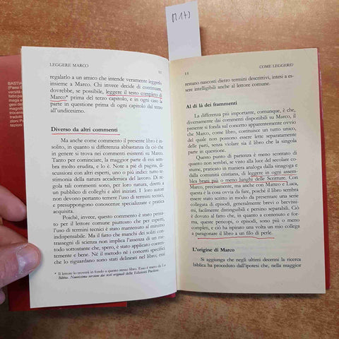 LEGGERE MARCO Bas Van Iersel 1989 EDIZIONI PAOLINE evangelista vangelo