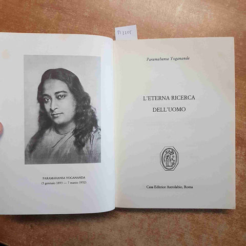 L'ETERNA RICERCA DELL'UOMO Paramahansa Yogananda 1980 ASTROLABIO