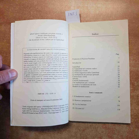 UPANISHAD SPUNTI DI MEDITAZIONE PER I CRISTIANI yoga zen BAUMER mediterranee