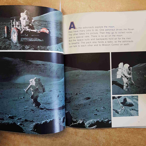 LET'S GO TO THE MOON books for young explorers NATIONAL GEOGRAPHIC wheat 1977