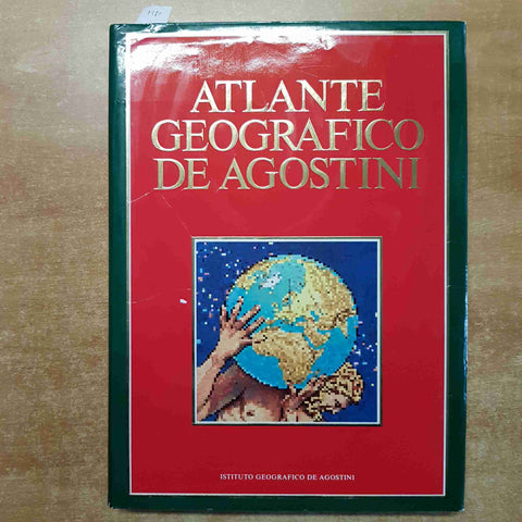 ATLANTE GEOGRAFICO DE AGOSTINI 1987 grande formato COPERTINA ROSSA