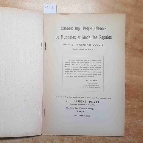 MONNAIES ET MEDAILLES DES PAPES collection personnelle de S.E. CARDINAL DUBOIS