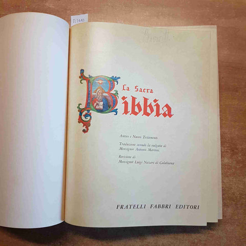 LA SACRA BIBBIA FABBRI 1964 VOLUME 4 I LIBRI SAPIENZIALI