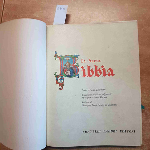 LA SACRA BIBBIA FABBRI 1965 VOLUME 7 LE LETTERE DEGLI APOSTOLI E L'APOCALISSE