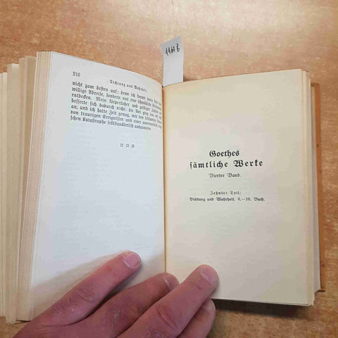 GOETHES SAMTLICHE WERTE vierter band BEARBEITET VON THEODOR FRIEDRICH leipzig
