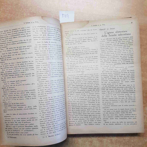 L'IGIENE E LA VITA mensile medicina ANNATA 1931 rilegata 12 numeri ANNO XIV