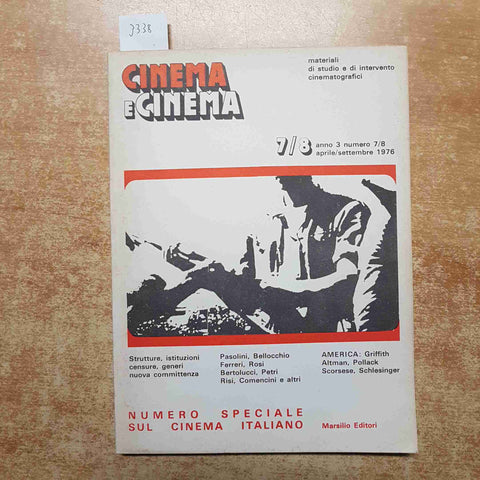 CINEMA E CINEMA 7/8 BELLOCCHIO POLLACK ALTMAN SCORSESE RISI COMENCINI - MARSILIO
