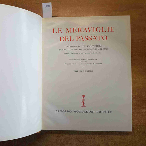 LE MERAVIGLIE DEL PASSATO 2 VOLUMI MONDADORI 1955 etruschi bizantina assiro asia
