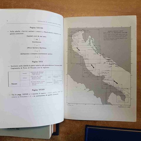 PORTOLANO DEL MEDITERRANEO 1982 idrografico della marina + VOLUME 1C+SUPPLEMENTO