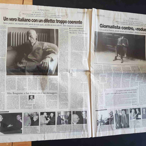 CORRIERE DELLA SERA 23 LUGLIO 2001 ADDIO A INDRO MONTANELLI fucecchio lettera 22