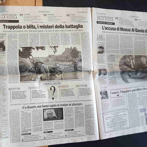 CORRIERE DELLA SERA 4 SETTEMBRE 2004 IL MASSACRO DEI BAMBINI DI BESLAN putin