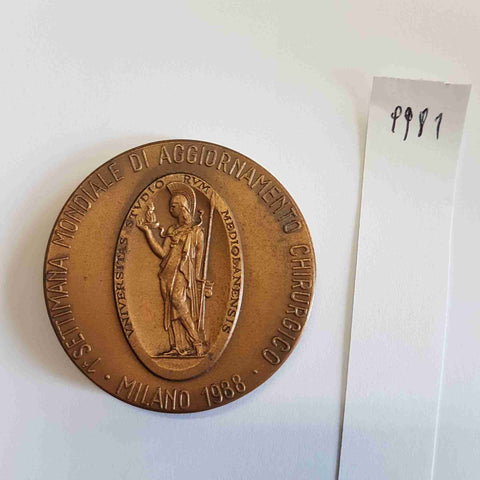 MEDAGLIA 1° SETTIMANA MONDIALE DI AGGIORNAMENTO CHIRURGICO universitas mediolan