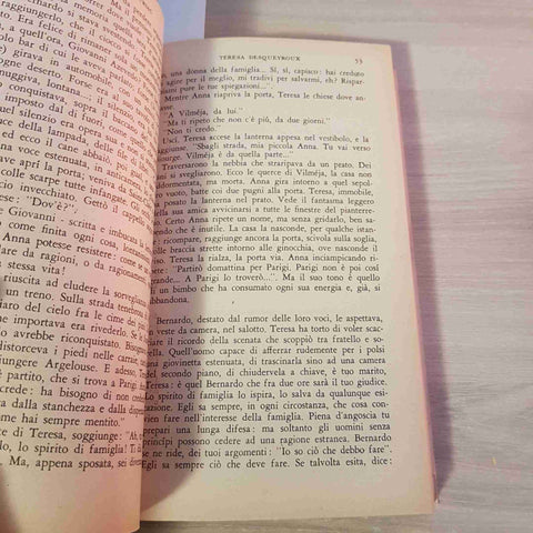 I DUE ROMANZI DI TERESA DESQUEYROUX - FRACOIS MAURIAC - MONDADORI - 1958