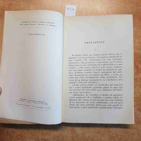 STALIN IL TERRIBILE memorie e documenti SUZANNE LABIN 1950 GARZANTI prima ediz.