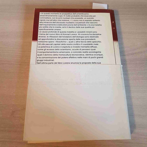IL DECLINO DELL'UOMO - KONRAD LORENZ - MONDADORI - 1985