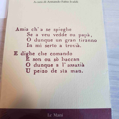 ACHILLE IN SCIRO PARODIA IN TRE ATTI - ARMANDO IVALDI LE MANI dialetto genovese