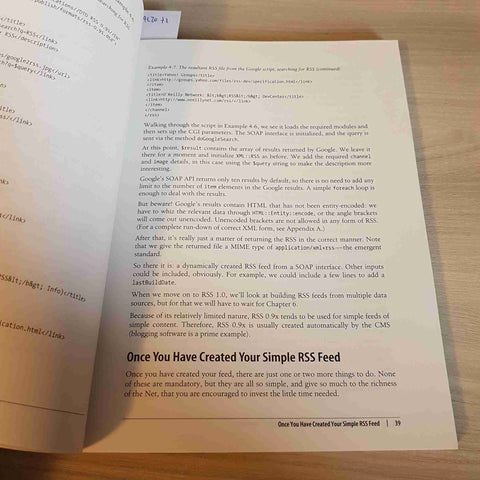 CONTENT SYNDICATION WITH RSS - BEN HAMMERSLEY - O'REILLY - 2003
