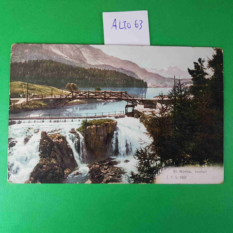 CARTOLINA ST. MORITZ INNFALL 1906 VIAGGIATA SCRITTA