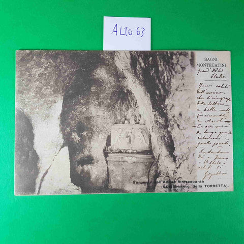 CARTOLINA BAGNI MONTECATINI SORGENTE STABILIMENTO TORRETTA 1903 VIAGGIATA