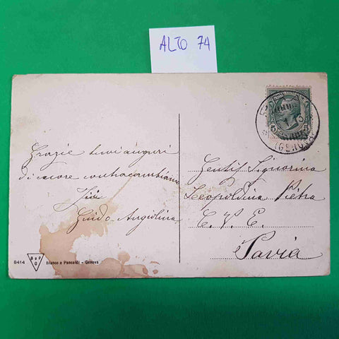 CARTOLINA PRA' SCUOLE MUNICIPALI E GIARDINI PUBBLICI 1913 VIAGGIATA SCRITTA