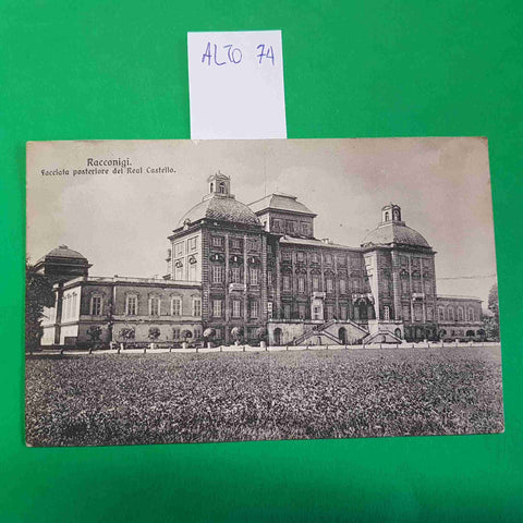 CARTOLINA RACCONIGI FACCIATA POSTERIORE DEL REAL CASTELLO 1909 VIAGGIATA SCRITTA